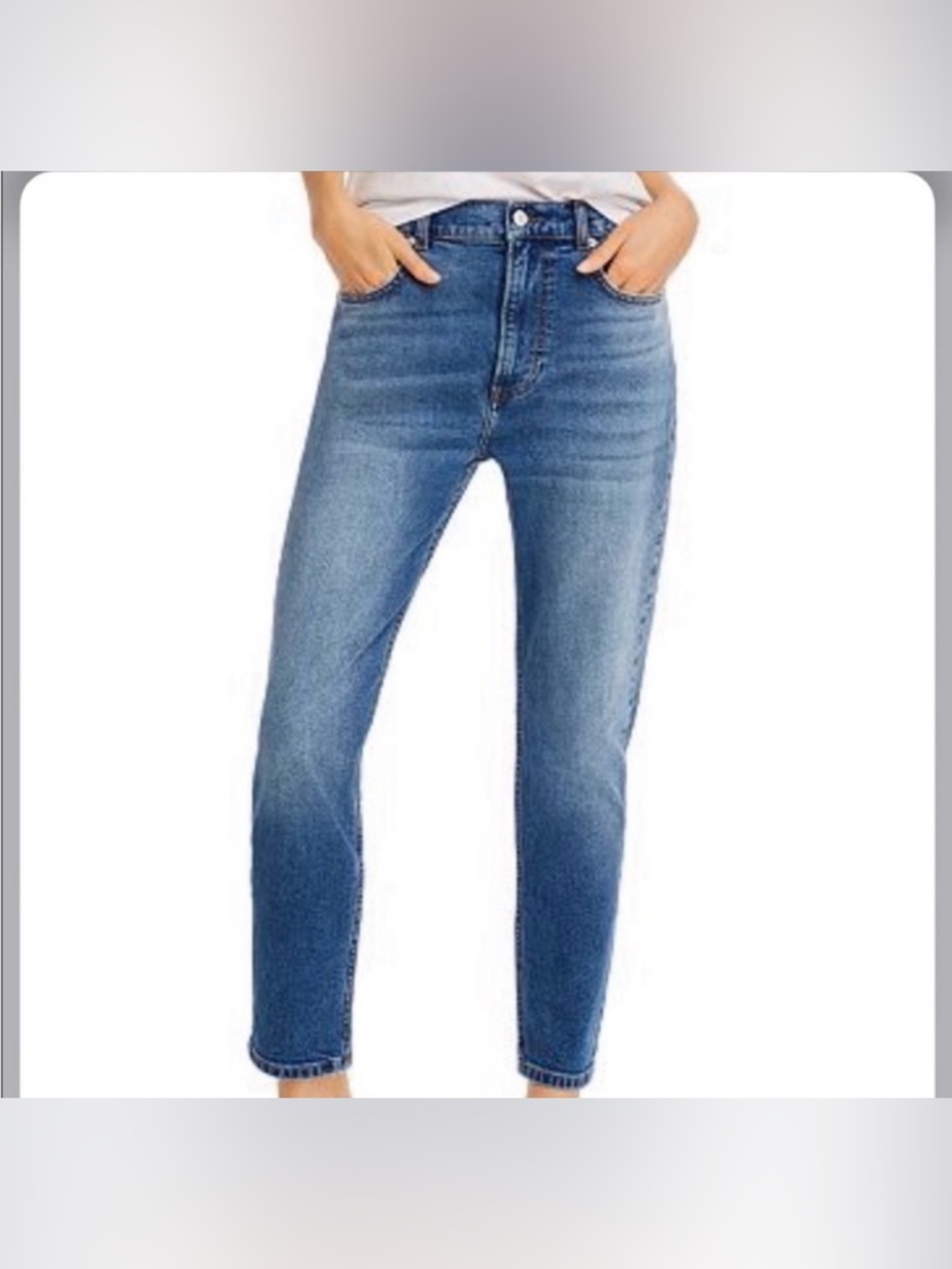 Aqua Jeans Denim Bloomingdale’s Exclusive High Waist Skinny Mom Jeans NWT 24